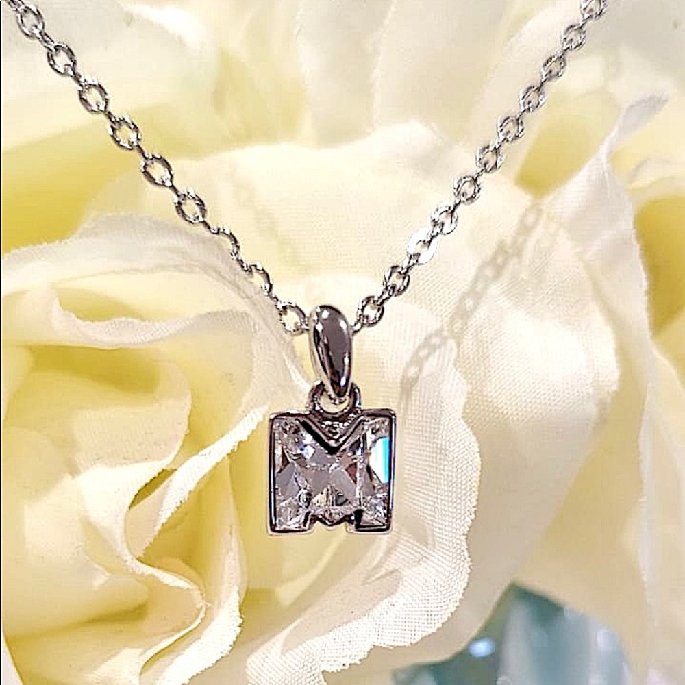 Personalize Swarovski alphabet pendant necklace